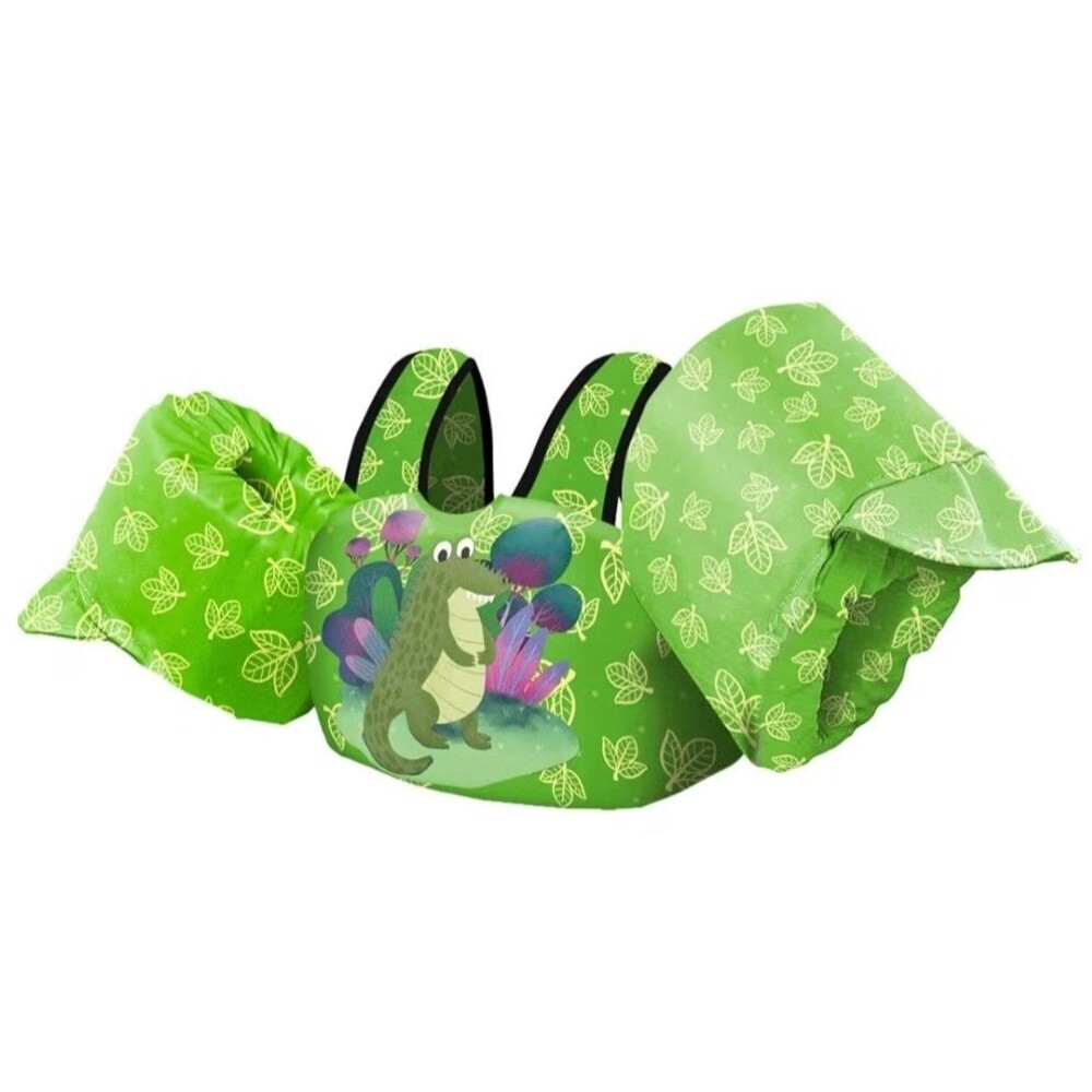 Kids Swim Vest Floaties Crocodile Green Puddle Jumper Style New